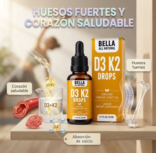 Gotas D3 + K2 Drops con Omega-3: Nutrición Avanzada para Huesos y Sistema Inmune